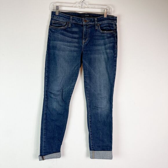 Joe’s NWOT Women's Blue Distressed Skinny Cropped Ankle Jeans Size 28 - Picture 1 of 4
